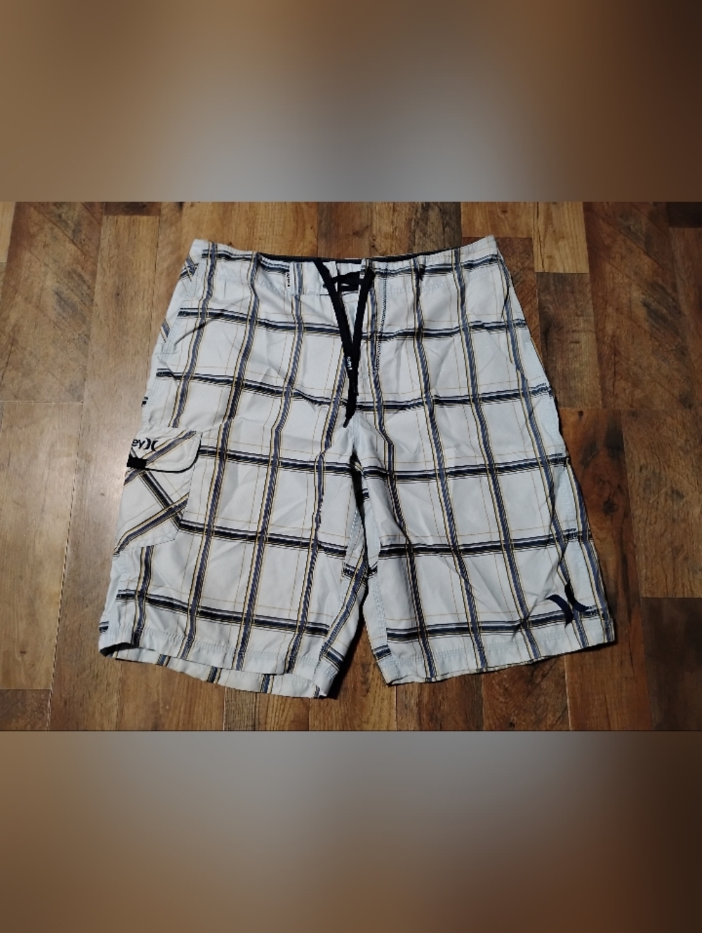 Hurley Plaid Swim Trunks Men's Size: 34